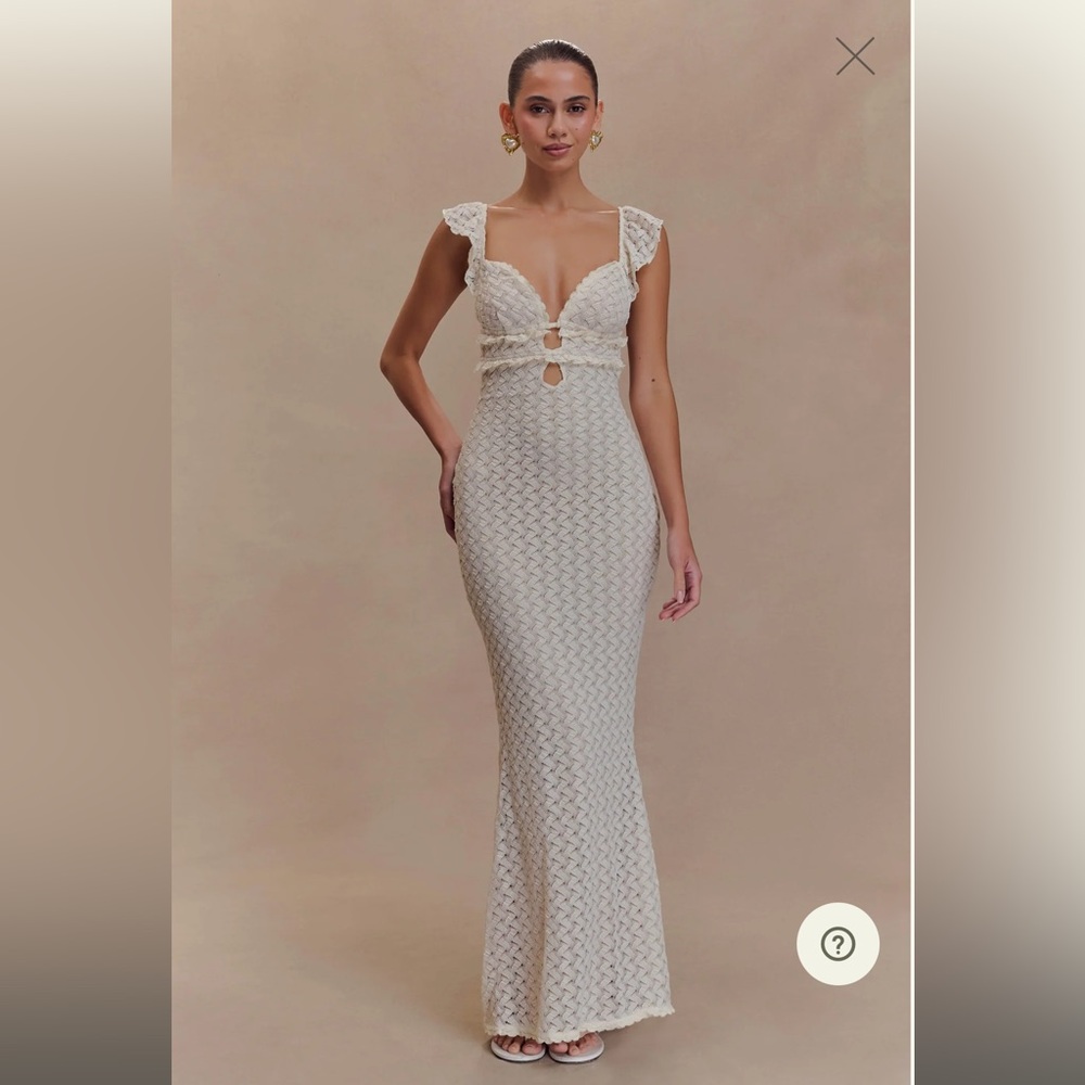 Meshki Lace Maxi Dress - White